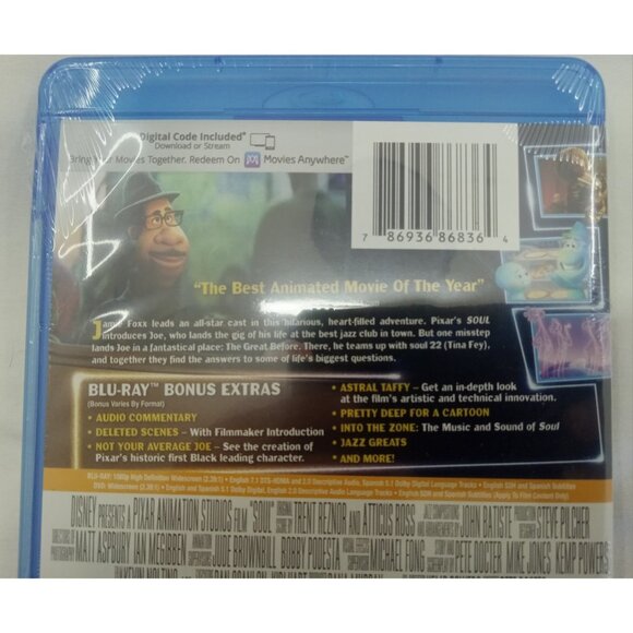 Soul 2020 Blu-ray DVD Digital Copy Disney Pixar Movie NEW Sealed - Picture 6 of 6